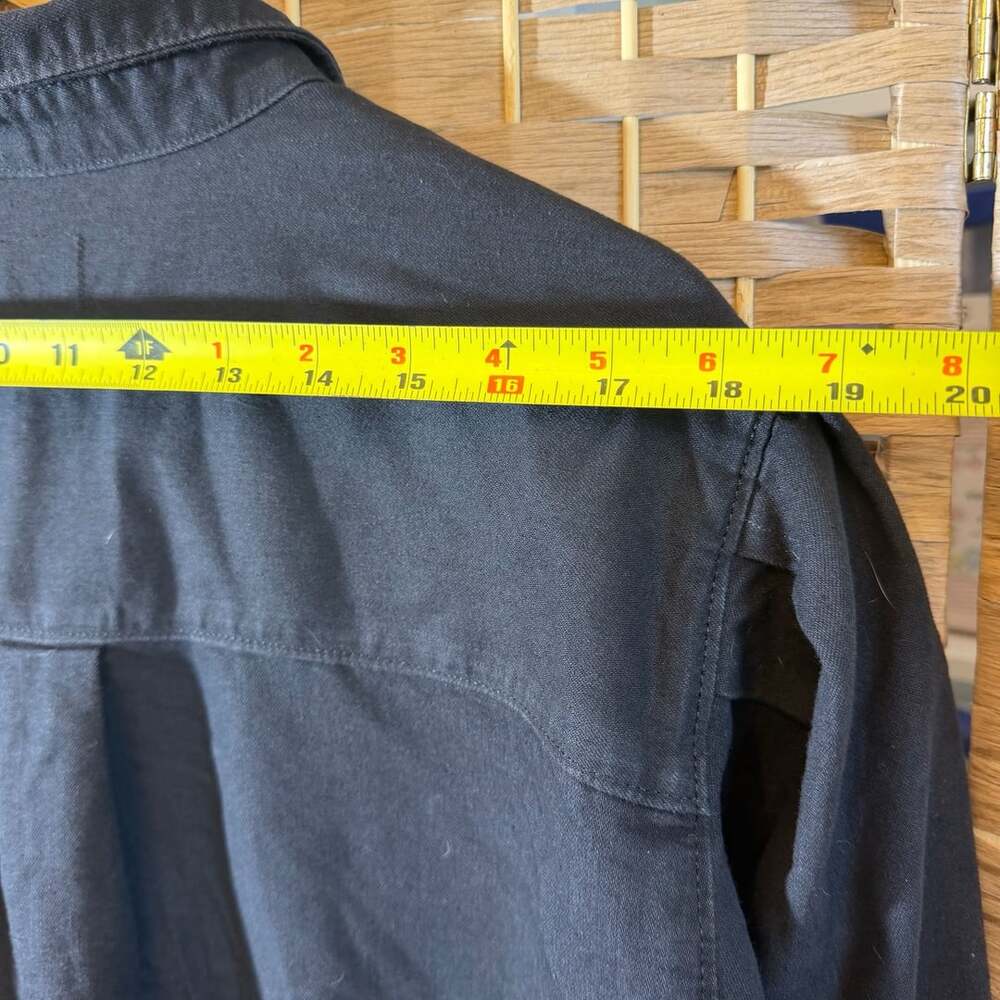 Levi's Long Sleeve Button Up Women Shirt Size M Black Cotton Blend - Picture 8 of 10